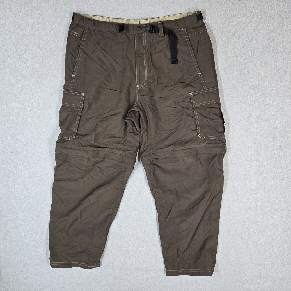 REI Men Activewear Pants L Brown Cargo Convertible Shorts Nylon 26" Inseam